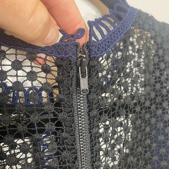 SELF-PORTRAIT Wave Guipure Lace Tiered Ruffled Mini Cocktail Dress - Picture 10 of 16